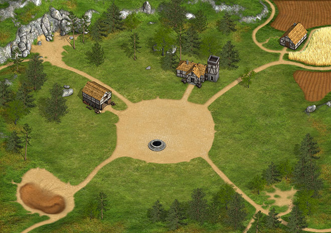 Dorfhintergrund